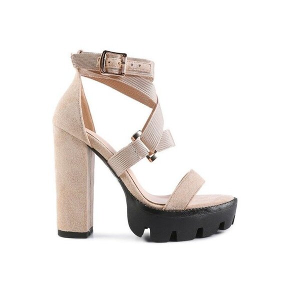 FRESH DAISY Harness Straps Platform High Heels - Espresso - Picture 6 of 12